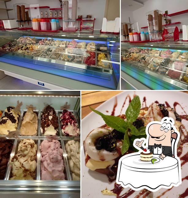 Red Parrot Mykonos Gelato Ice Cream 2 offers a selection of desserts