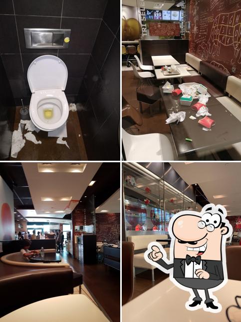 Installez-vous à l'une des tables de McDonald's