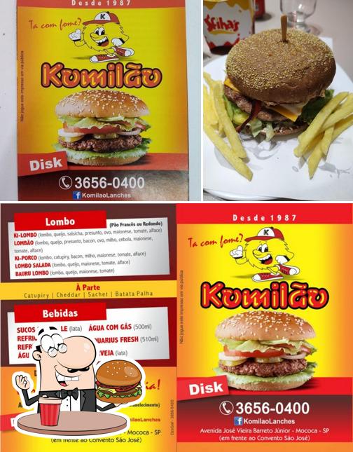 Peça um hambúrguer no Komilão Lanches