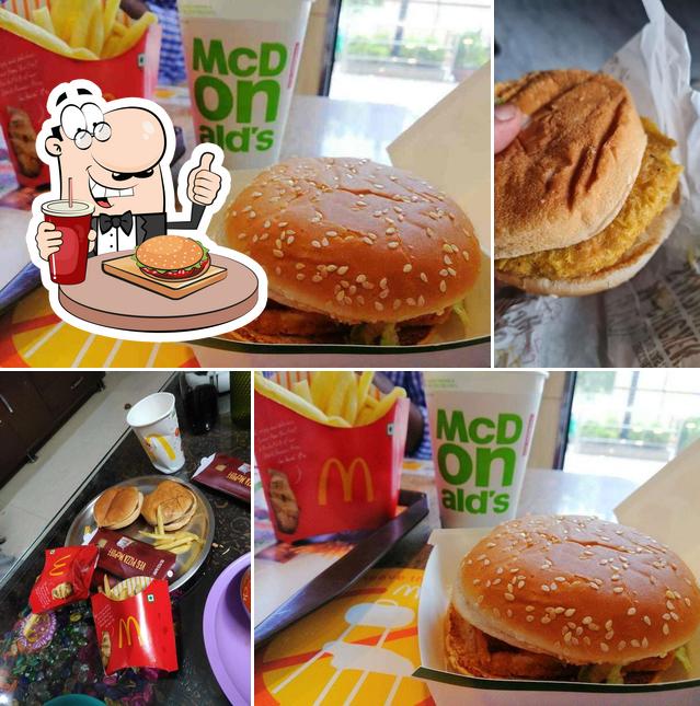 Try out a burger at McDonald's India