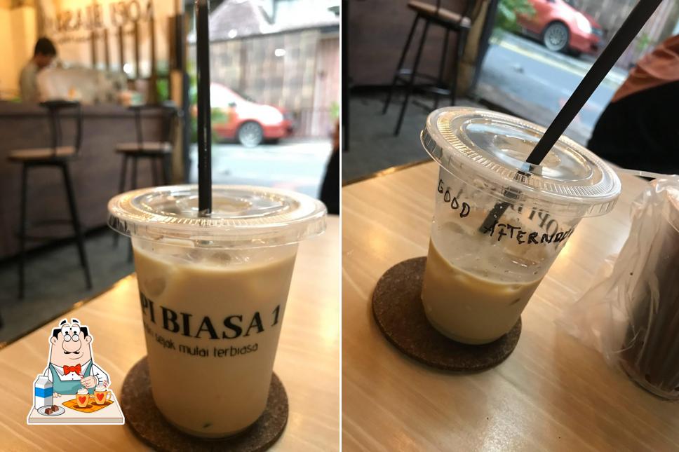 Enjoy a beverage at Kopi Biasa 1