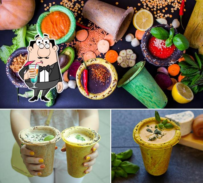 Estas son las fotografías que muestran bebida y comida en Roswell & Soup Culture