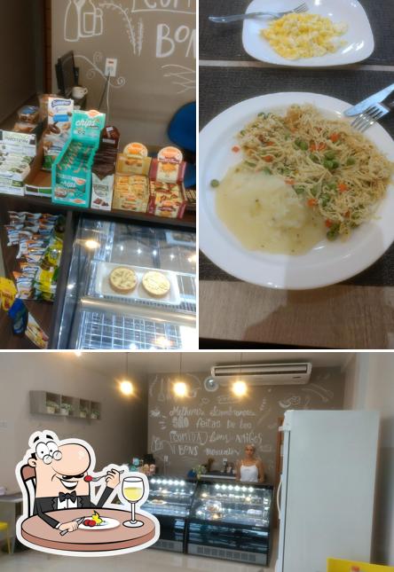 Esta é a imagem apresentando comida e interior no FitGourmet Store