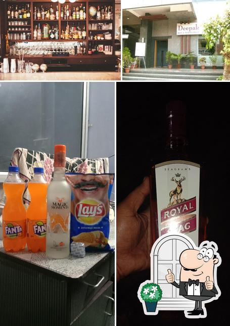 The restaurant's exterior and drink