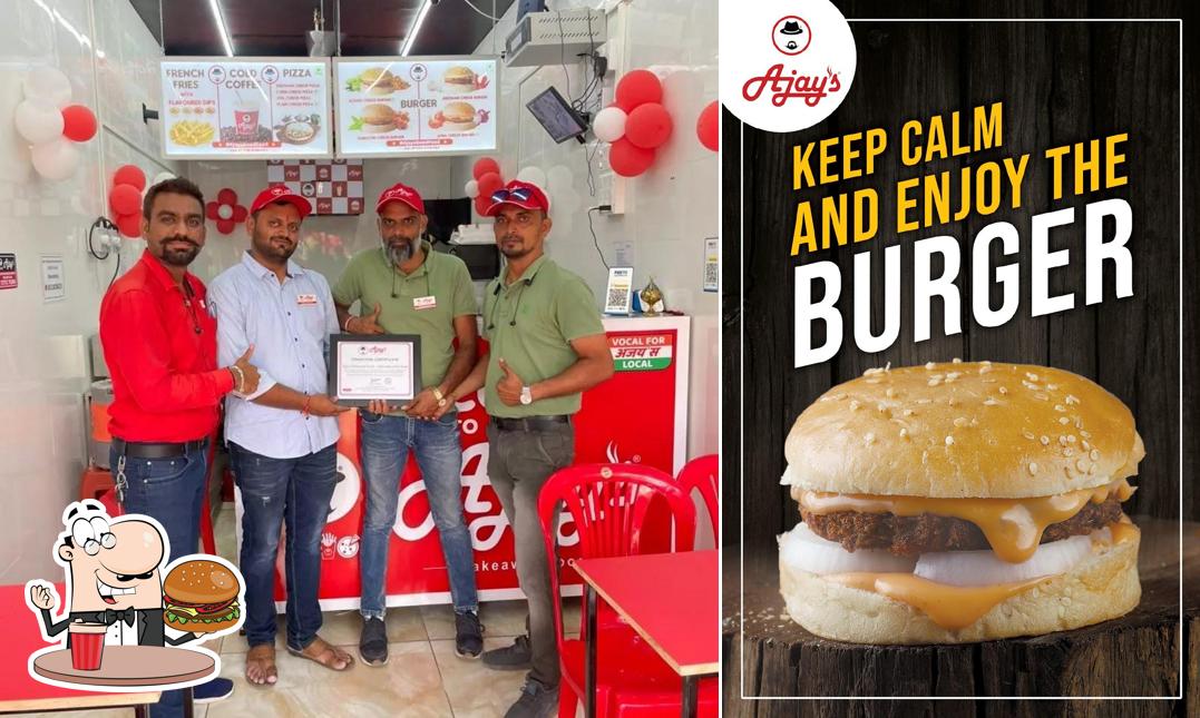 Treat yourself to a burger at Ajay's - Abhilasha Char Rasta, Vadodara