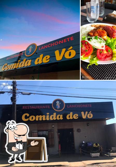 Entre diversos coisas, exterior e comida podem ser encontrados no Restaurante e Lanchonete Comida de Vó