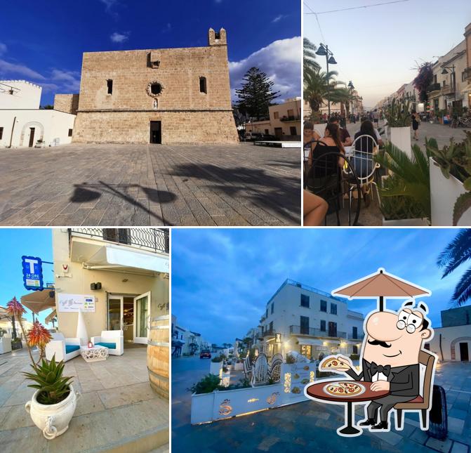 Goditi la vista dall'area esterna di caffè Savoia