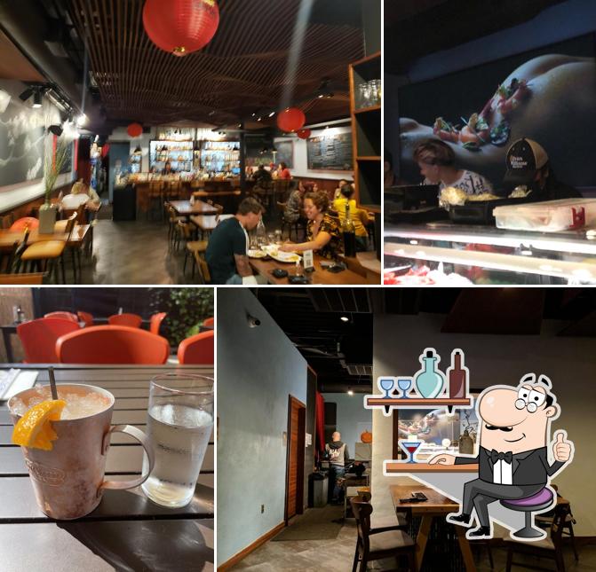 El interior de Lucky AF: Asian Fusion & Sushi