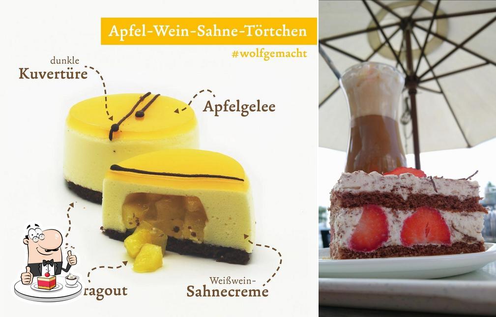 "Bäckerei Konditorei Wolf" предлагает разнообразный выбор десертов