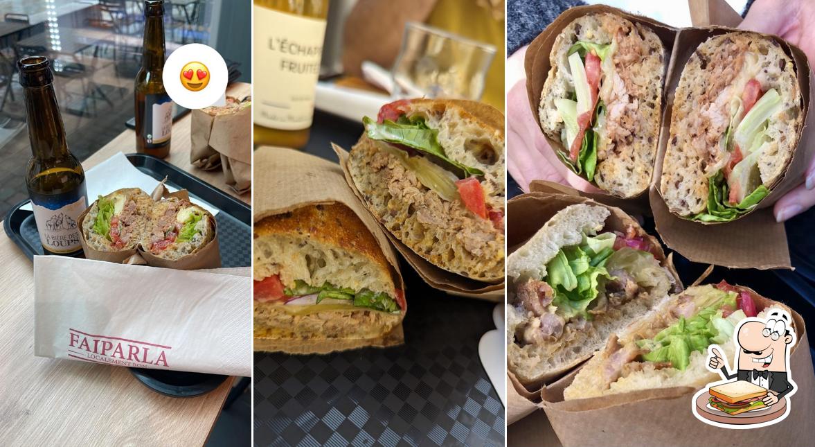 Dégustez l'un des sandwichs (offert par|servi par| disponibles à FAIPARLA