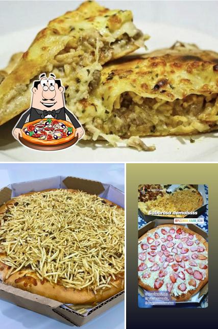 Escolha diferentes variedades de pizza