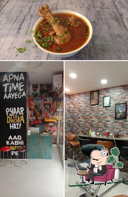 Among different things one can find interior and food at Food house