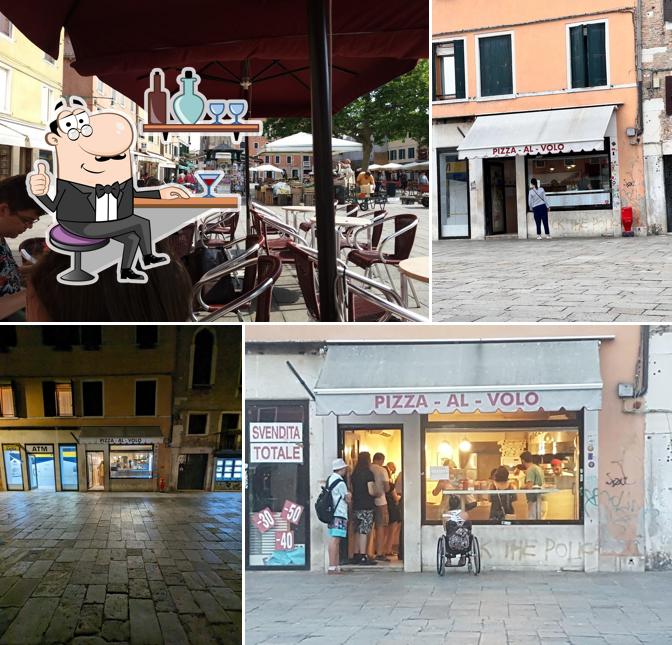Gli interni di Pizza al Volo