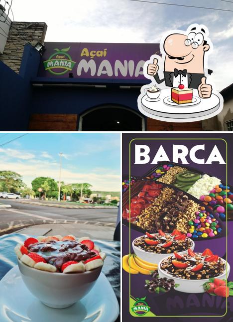 Açaí Mania Jataí serve uma seleção de sobremesas