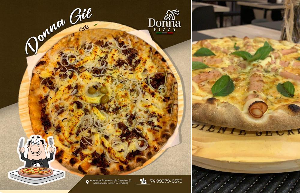 Peça diferentes variedades de pizza