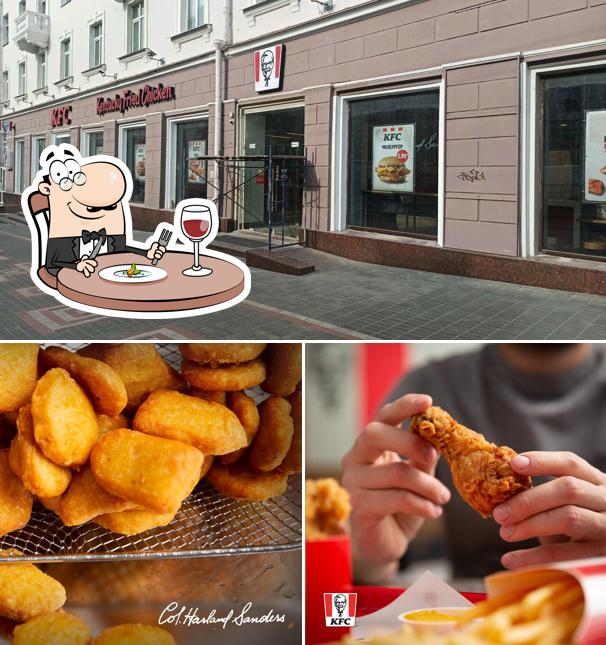 Еда и внешнее оформление в KFC Беларусь