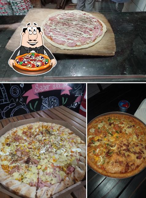 Consiga pizza no Sabor Divino pizzaria e esfiharia