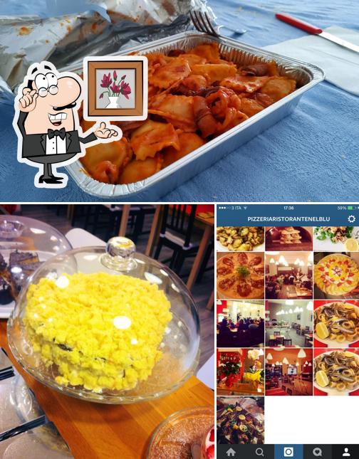 Tra le varie cose da Trattoria nel Blu si possono trovare la interni e cibo