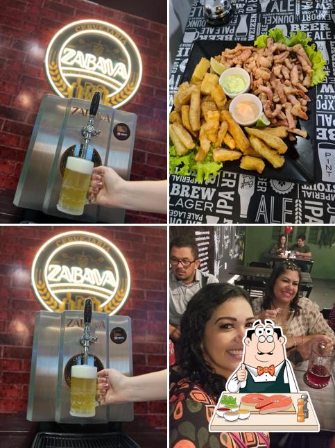 Peixe e fritas em Zabava Cervejaria