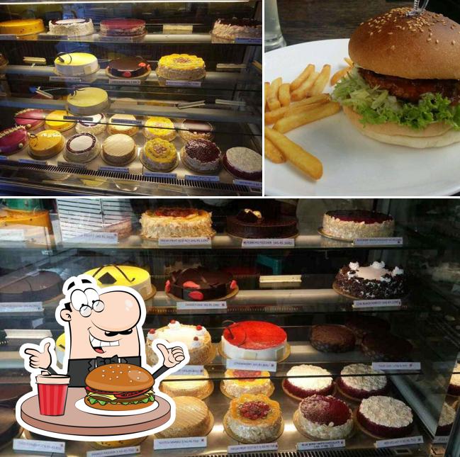 Try out a burger at Cake Walk