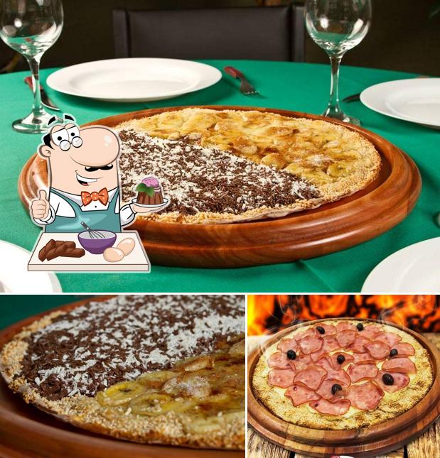 Per Te Amore pizzaria serve uma variedade de pratos doces