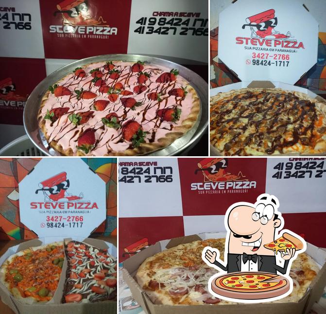 Experimente pizza no Steve Pizza Paranagua