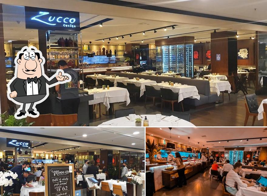 The interior of Zucco Cucina: Culinária Italiana, Massas, Vinhos, Risoto, Shopping Morumbi SP