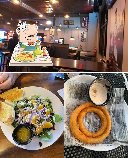 Among different things one can find food and interior at The Night Owl Sports Pub & Eatery
