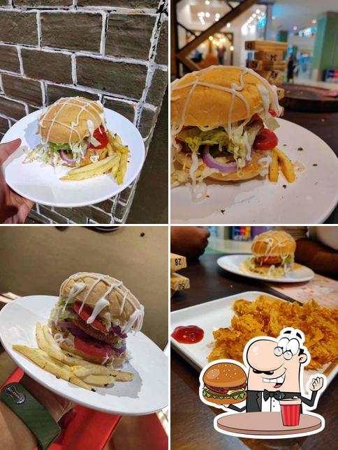 Order a burger at The Hangout