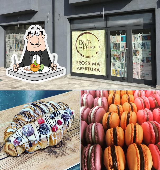 Tra le varie cose da Pasticceria Caffetteria Brutti Ma Buoni si possono trovare la cibo e interni