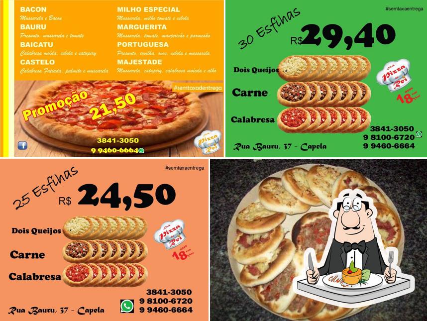 Comida em Disk Pizza do Rei