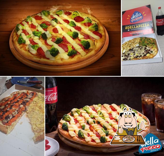 Escolha pizza no Della Pizza Delivery