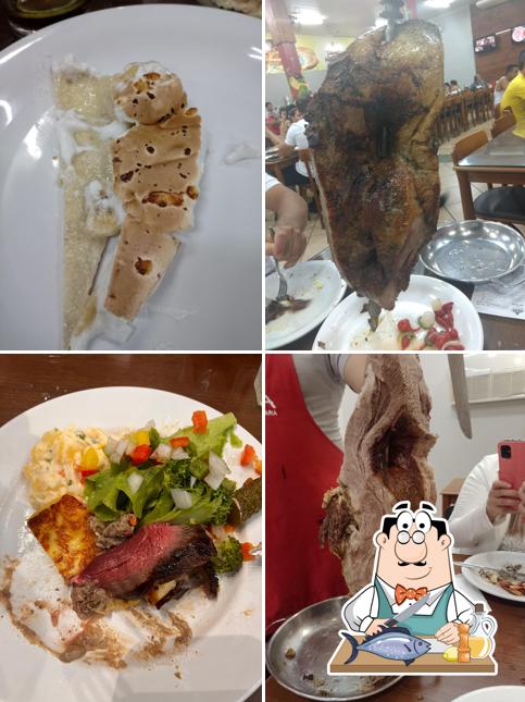 Salmão grelhado em Nativa Churrascaria e Pizzaria