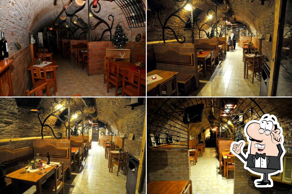 The interior of Taverna Denari