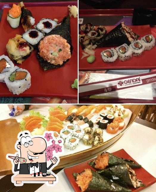 Prove diferentes opções de sushi