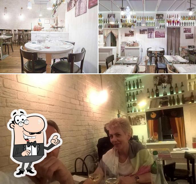 Sehen Sie das Aufnahme von innere und bartheke bei Osteria Della Ricciotta an