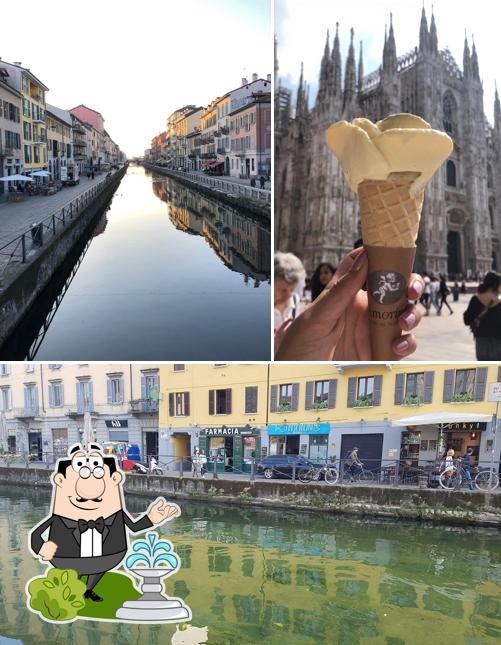 L'extérieur de Gelateria Amorino Navigli