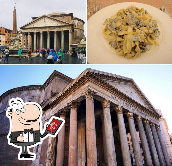 La immagine della esterno e cibo di Agrippa al Pantheon