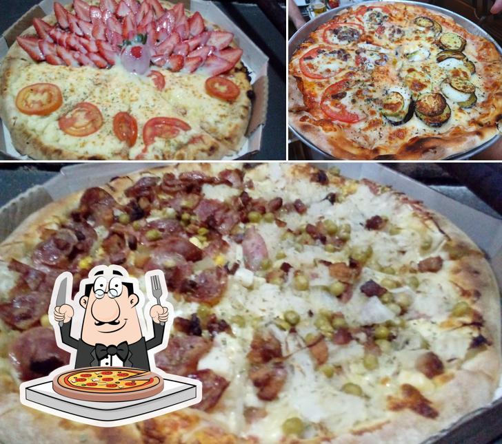 Escolha diferentes tipos de pizza