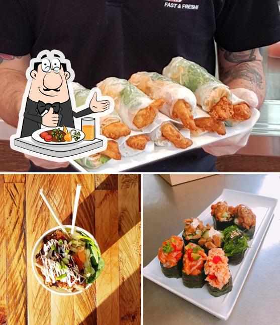 Еда в "Sushi Plus On George"