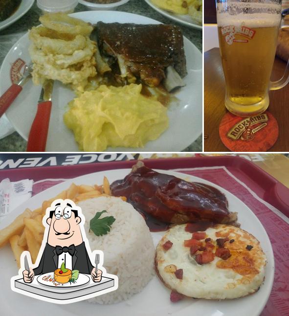 Comida em Rock & Ribs