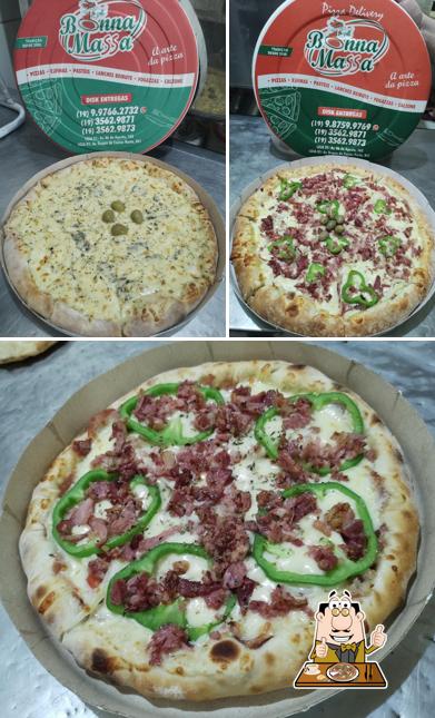 Peça diferentes variedades de pizza