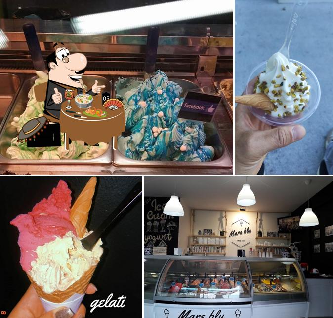 Platti al Gelateria Mare Blu