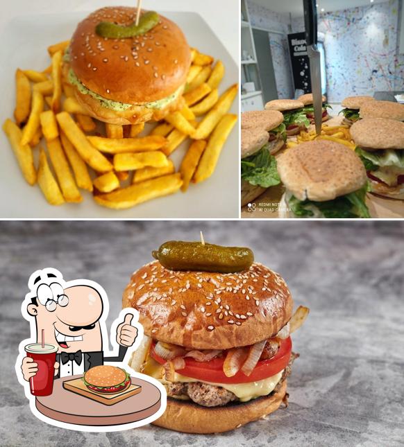 Order a burger at Colours & Coffee ,Cafe-Bistro Glyfada