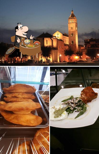 La immagine della cibo e esterno di antica pizzeria d'Aragona