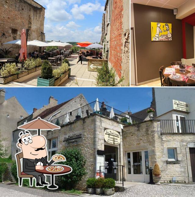 L’image de la extérieur et table à manger de La Dent Creuse’s