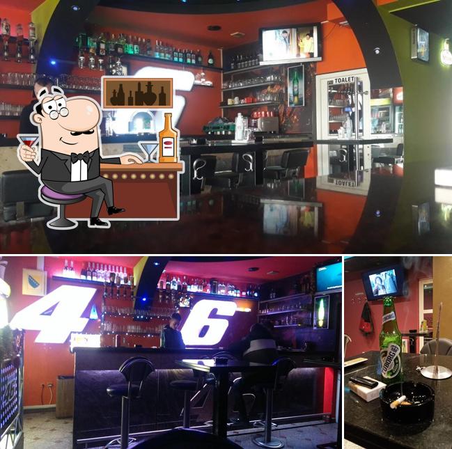 The image of bar counter and beer at Caffe Bar ''46''