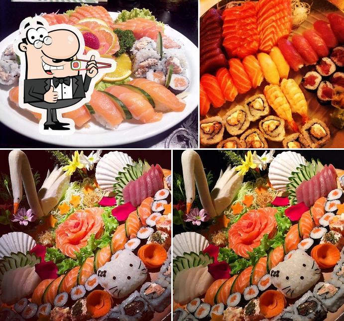 Escolha diferentes opções de sushi