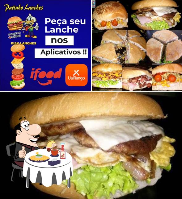 Peça um hambúrguer no patinho lanches