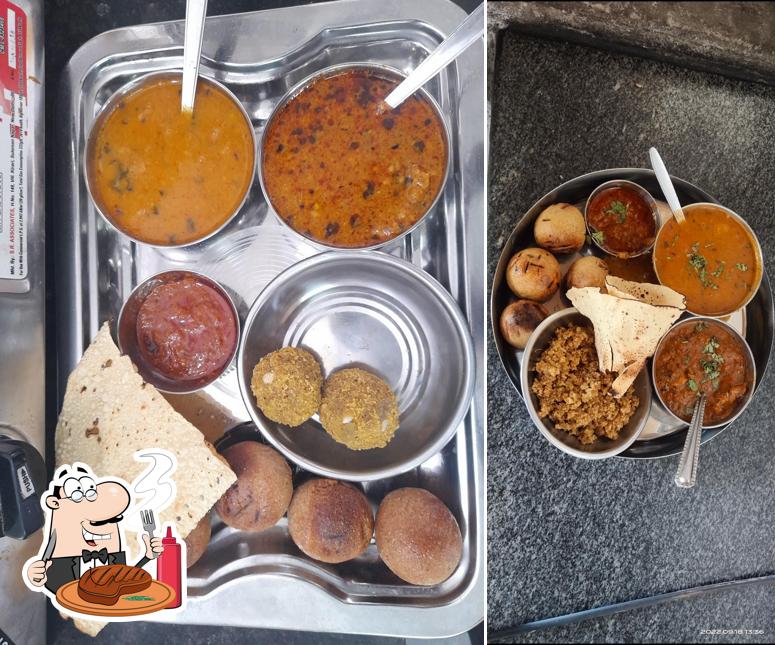Pick meat dishes at Shri balaji Restaurants Special Dal Bati